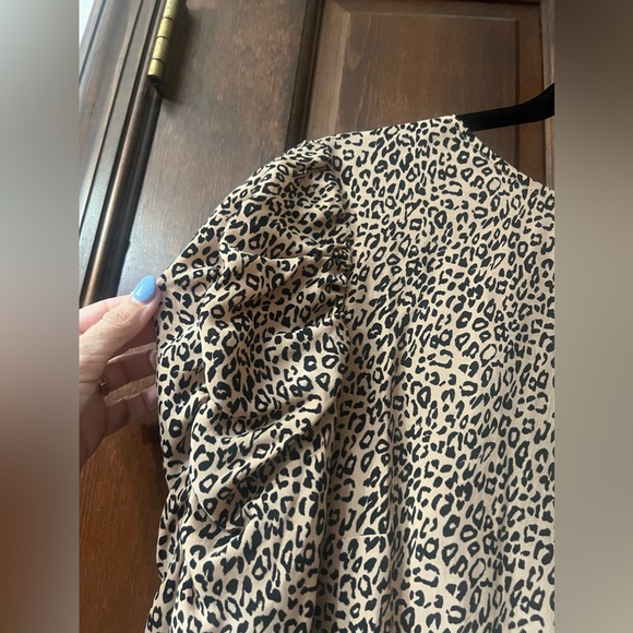 Anine Bing Kingston Long Sleeve Leopard Print Dress - Picture 6 of 10